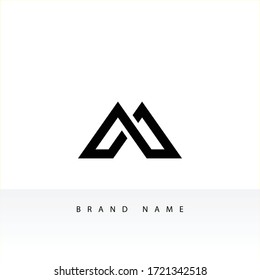 Letter M line logo design. Linear creative minimal monochrome monogram symbol. Universal elegant vector sign design. Premium business logotype. Graphic alphabet symbol for corporate business identity
