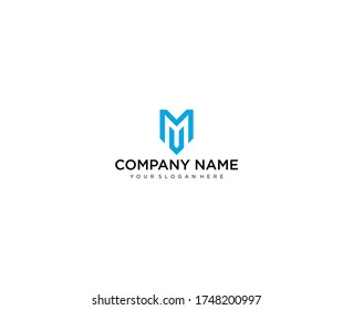 Letter M line logo design. Linear creative minimal monochrome monogram symbol. Universal elegant vector sign design. Premium business logotype. Graphic alphabet symbol for corporate business identity