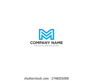 Letter M line logo design. Linear creative minimal monochrome monogram symbol. Universal elegant vector sign design. Premium business logotype. Graphic alphabet symbol for corporate business identity