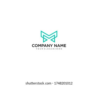 Letter M line logo design. Linear creative minimal monochrome monogram symbol. Universal elegant vector sign design. Premium business logotype. Graphic alphabet symbol for corporate business identity