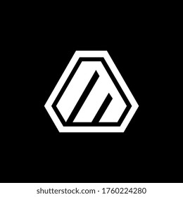 Diseño del logotipo de la línea M de la letra. Elegante, creativo y exclusivo, lujoso y artístico logotipo de letra M color blanco y negro basado en el icono de la letra. Diseño del logotipo M de letra simple y brillante
