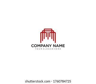Letter M line logo design. Linear creative minimal monochrome monogram symbol. Universal elegant vector sign design. Premium business logotype. Graphic alphabet symbol for corporate business identity