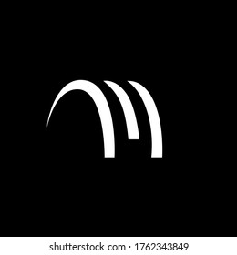 Letter M line logo design. Unique modern creative elegant luxurious artistic Black and white color M initial based letter icon logo. Simple and brilliant letter M logo design