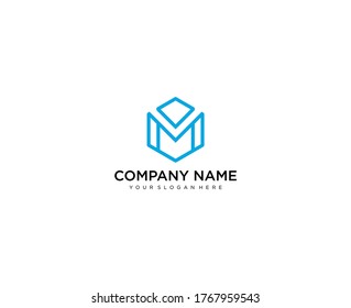 Diseño del logotipo de la línea M de la letra. Símbolo monocromático monocromático lineal creativo mínimo. Diseño universal elegante de señalización vectorial. Logotipo de negocio premium. Símbolo gráfico del alfabeto para la identidad empresarial
