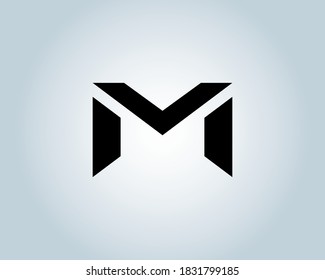 Diseño del logotipo de la línea M de la letra. Símbolo monocromático monocromático lineal creativo mínimo. Diseño universal elegante de señalización vectorial. Logotipo de negocio premium. Símbolo gráfico del alfabeto para la identidad empresarial