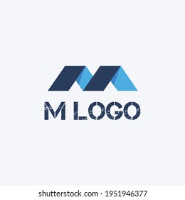 Logo-Design von Letter M. Lineares, kreatives, minimales Monogramm-Symbol. Universelles elegantes Vektordesign. Premium Business-Logo. Design-Vorlagenelemente für das Logo des Buchstaben M