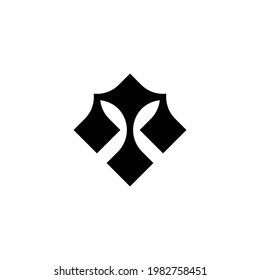 Letter M line logo design. Linear creative minimal monochrome monogram symbol