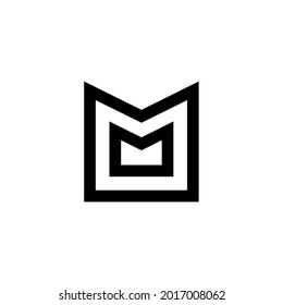 Diseño del logotipo de la línea M de la letra. Símbolo de monograma minimalista creativo. Elegante diseño universal de señalización vectorial. Logotipo de marca de primera calidad. Símbolo gráfico del alfabeto para identidad empresarial