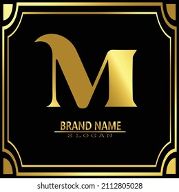 Letter M line logo design. Linear creative minimal monochrome monogram symbol. Universal elegant vector sign design. Premium business logotype. Graphic alphabet symbol for corporate business identity
