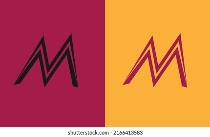 Diseño del logotipo de la línea M de la letra. Símbolo monocromático monocromático lineal creativo mínimo. Diseño universal elegante de señalización vectorial. Logotipo de negocio premium. Símbolo gráfico del alfabeto para la identidad empresarial