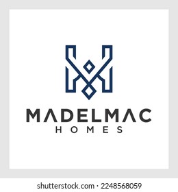 Diseño del logotipo de la línea M de la letra. Símbolo monocromático monocromático lineal creativo mínimo. Diseño universal elegante de señalización vectorial. Logotipo de negocio premium. Símbolo gráfico del alfabeto para la identidad empresarial