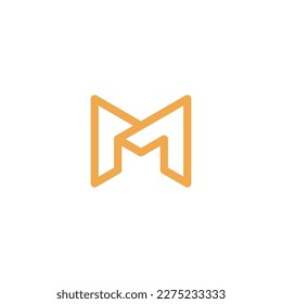 Logo-Design von Letter M. Lineares, kreatives, minimales Monogramm-Symbol.