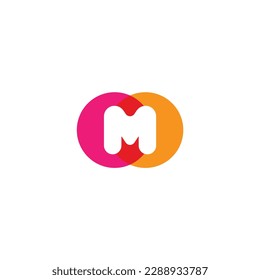 Letter M line logo design