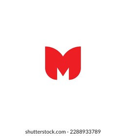 Letter M line logo design