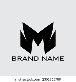 Diseño del logotipo de la línea M de la letra. Plantillas de diseño de logotipo abstracto vectorial. Usable para logotipos de empresas y marcas. Elemento de plantilla de diseño de logotipo de vectores planos.