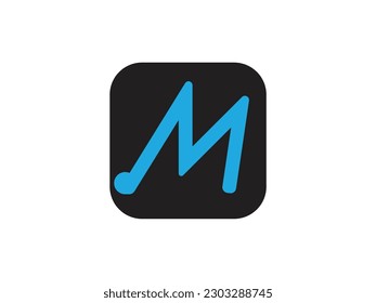 Diseño del logotipo de la línea M de la letra. Logotipo de negocio premium. Símbolo gráfico del alfabeto para la identidad empresarial.