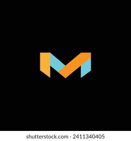 Diseño del logotipo de la línea M de la letra. Símbolo monocromático monocromático lineal creativo mínimo. Diseño universal elegante de señalización vectorial. Logotipo de negocio premium. Símbolo gráfico del alfabeto para la identidad empresarial