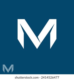 Diseño del logotipo de la línea M de la letra. Símbolo monocromático monocromático lineal creativo mínimo. Diseño universal elegante de señalización vectorial. Logotipo de negocio premium. 