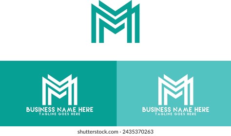 Letter M line logo design, M Logo or M Monogram logo Design