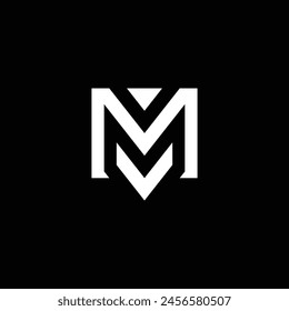 Letter M line logo design. Linear creative minimal monochrome monogram symbol. Universal elegant vector sign design. Premium business logotype. Graphic alphabet symbol for corporate business identity