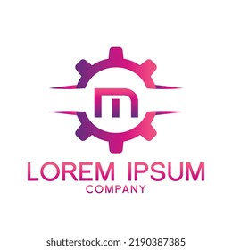 Diseño del logotipo de la línea M.Mínimo creativo símbolo de monograma lineal. Diseño universal elegante de señalización vectorial. Logotipo de marca de primera calidad. Símbolo gráfico del alfabeto para identidad tecnológica