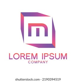 Diseño del logotipo de la línea M.Mínimo creativo símbolo de monograma lineal. Diseño universal elegante de señalización vectorial. Logotipo de marca de primera calidad. Símbolo gráfico del alfabeto para identidad tecnológica