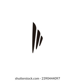 Letter M lines, cool geometric symbol simple logo vector