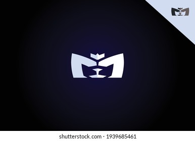 letter m lionking face or wine glass logo, suitable for many elegant business orientation