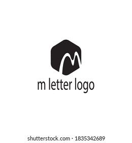 Letter M logo abstract emblem vector design illustration