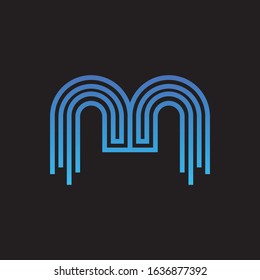 Letter M logo abstract. simple elegant design marketing