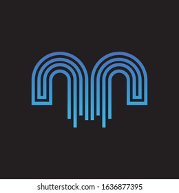 Letter M logo abstract. simple elegant design marketing
