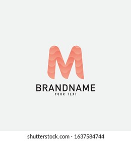 Letter M logo abstract. simple elegant design