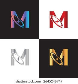 Letter M logo, M logo, AI logo set, modern and minimal design, tech-inspired, colorful icons and symbols, suitable for artificial intelligence, innovation, branding, startups, and digital identity.