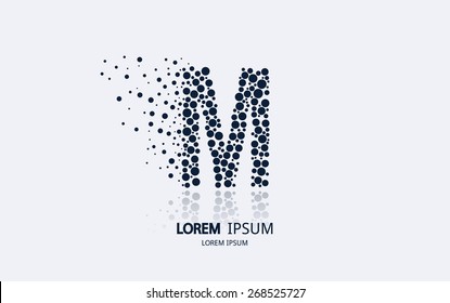 Letter M logo. Alphabet logotype vector design.