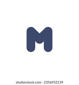 Letter M logo with blank background