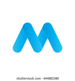 Letter M Logo. Blue













