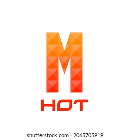 Letter M Logo mit hellen Farben Konzept. Gut für Druck, Geschäftslogo, Design-Element, T-Shirt-Design usw. Vektorgrafik.