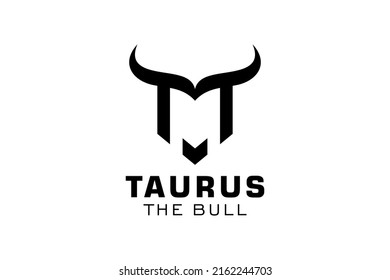 Letter M logo, Bull logo,head bull logo, monogram Logo Design Template