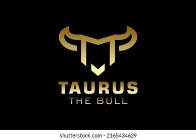 Letter M logo, Bull logo,head bull logo, monogram Logo Design Template