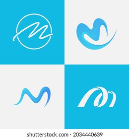 letter m logo bundle monogram set