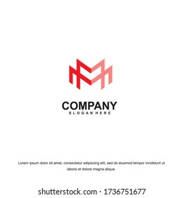 Letter M logo for business. Business corporate letter M logo design template. Simple and clean flat design of letter M logo vector template.