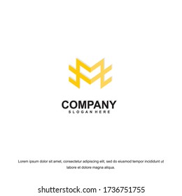 Letter M logo for business. Business corporate letter M logo design template. Simple and clean flat design of letter M logo vector template.