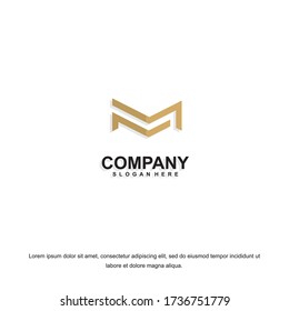 Letter M logo for business. Business corporate letter M logo design template. Simple and clean flat design of letter M logo vector template.