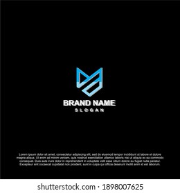Letter M logo for business. Simple and clean flat design of letter M logo vector template. Business corporate letter M logo design template. 