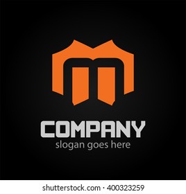 Letter M logo. Business logo vector illustration
