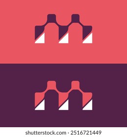 Letter M logo. Logo can be used for icon, brand, identity, monogram, concept, and business company.
