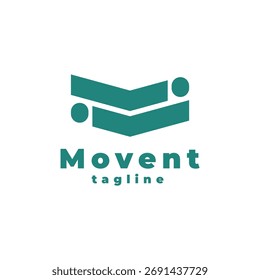 Logo de la letra M. El logotipo se puede utilizar para el icono, la marca, la identidad, el monograma, el concepto y la empresa comercial.