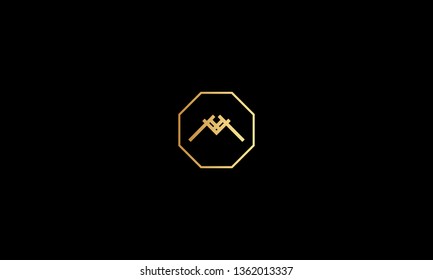 LETTER M LOGO WITH CIRCLE FRAME FOR LOGO DESIGN OR ILLUSTRATION USE