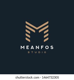 Letter M Logo Concept Design Letter M & F For Business Logo Template