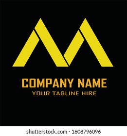letter m logo concept. geometric logo design